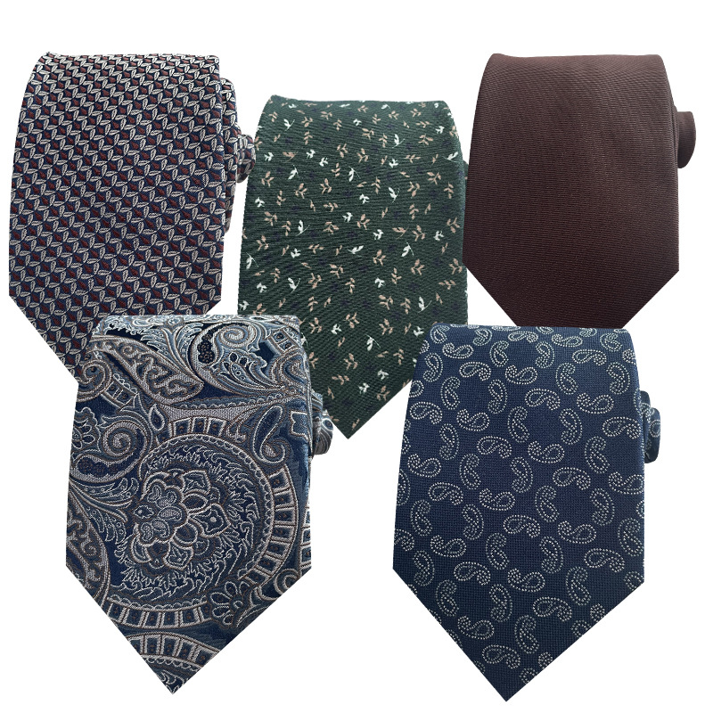 シルク绢糸ジャカードプリントネクタイファッション流行クラシック7.8センチ大頭ネクタイスポットネクタイ