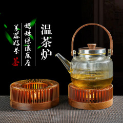 耐高温玻璃泡茶壶养生花茶壶蜡烛加热保温底座温茶炉煮茶炉温茶器