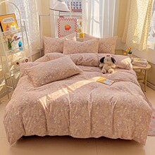 A类云感棉双层纱四件套小碎花被套床单床笠款三件套床品.活性印染