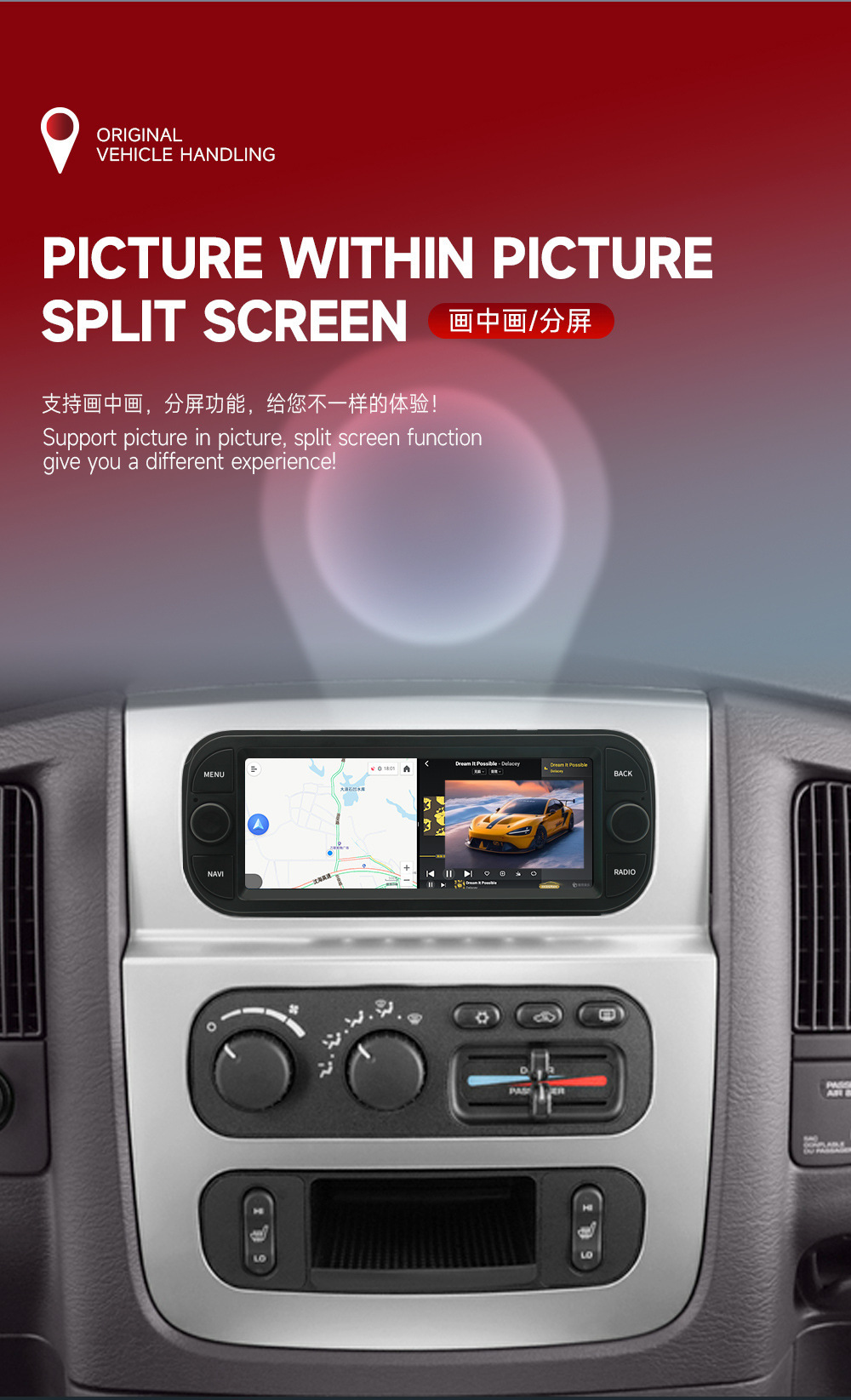 Suitable for Jeep, Dodge, Chrysler Grand Voyager 2012 Model Navigation All-In-One Car Gps Universal Model