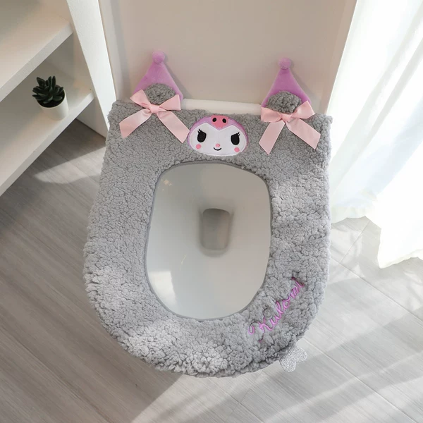 Gray Kuromi Toilet Seat