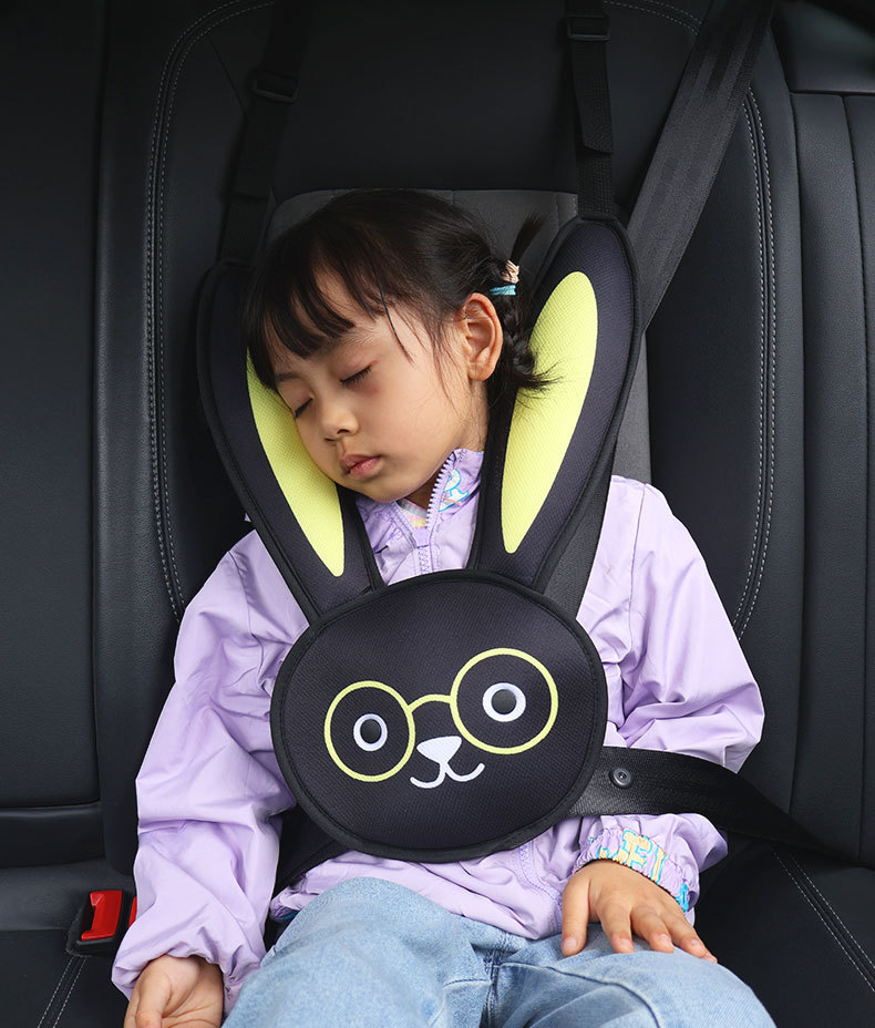 Children's Special Sleeping Aid, Safety Belt Neck Pillow, Cute Anti-Neck-Strangling Car Headrest, Car Interior Accessories