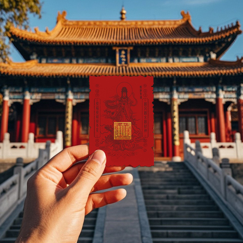 祖在湄洲天下妈祖民俗宣纸妈祖画像贴纸装饰手机贴文化文创礼品|undefined