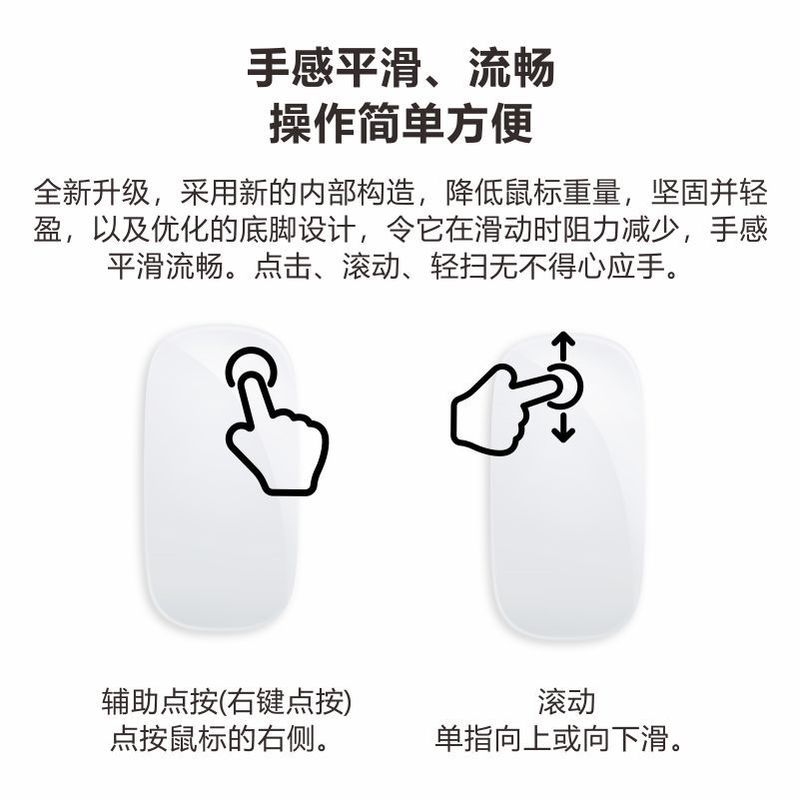 国境を越えた人気充電式bluetoothタッチマウス無線マウスtype-c充電インターフェイス小型快適静音|undefined