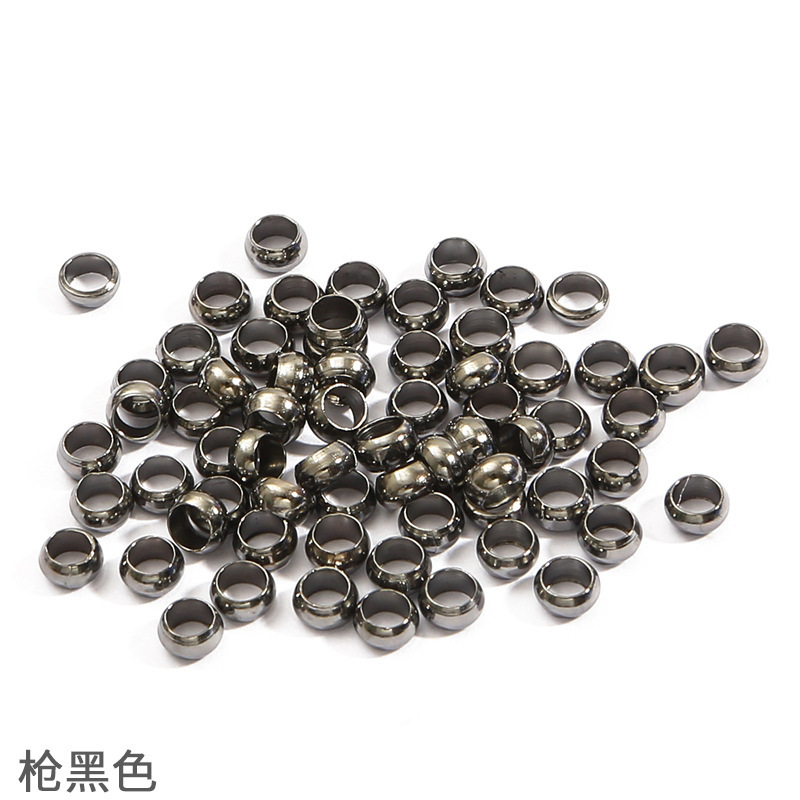 Diyアクセサリー製作材料部品銅製七色位置決めビーズブレスレットビーズ位置決めボタンクロスボーダー