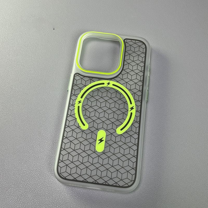 Magnetic Phone Case For Iphone 16 Pro Max With 3d Engraved Grid_voghion.com