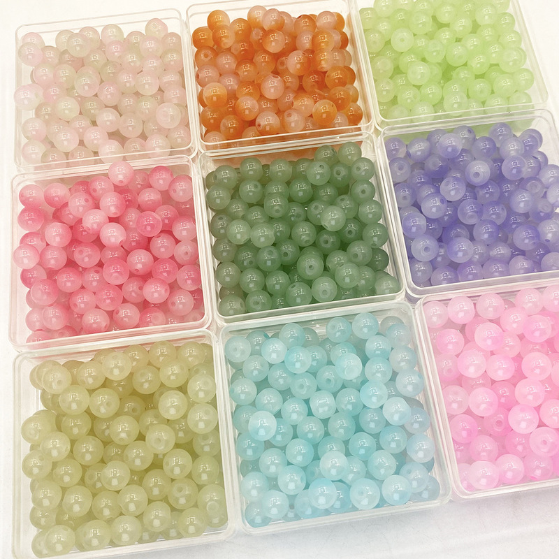 Glass Beads, Loose Beads, Bulk Crystal Bracelets, DIY Jewelry Materials, Accessories, Glass Beads, Round Beads