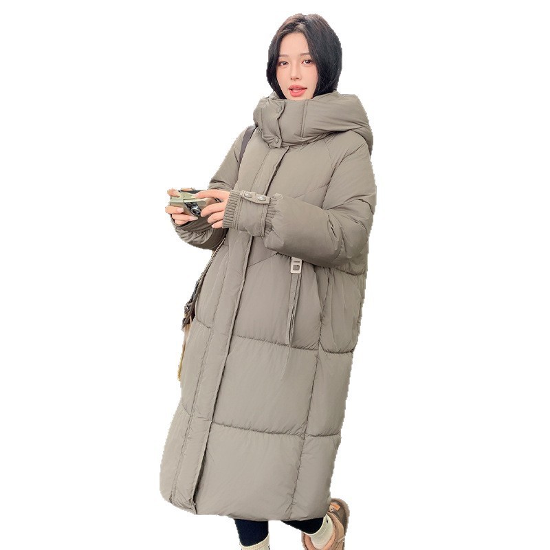 羽绒棉服女中长款2025新款冬季韩版宽松连帽休闲加厚保暖棉衣棉袄|undefined