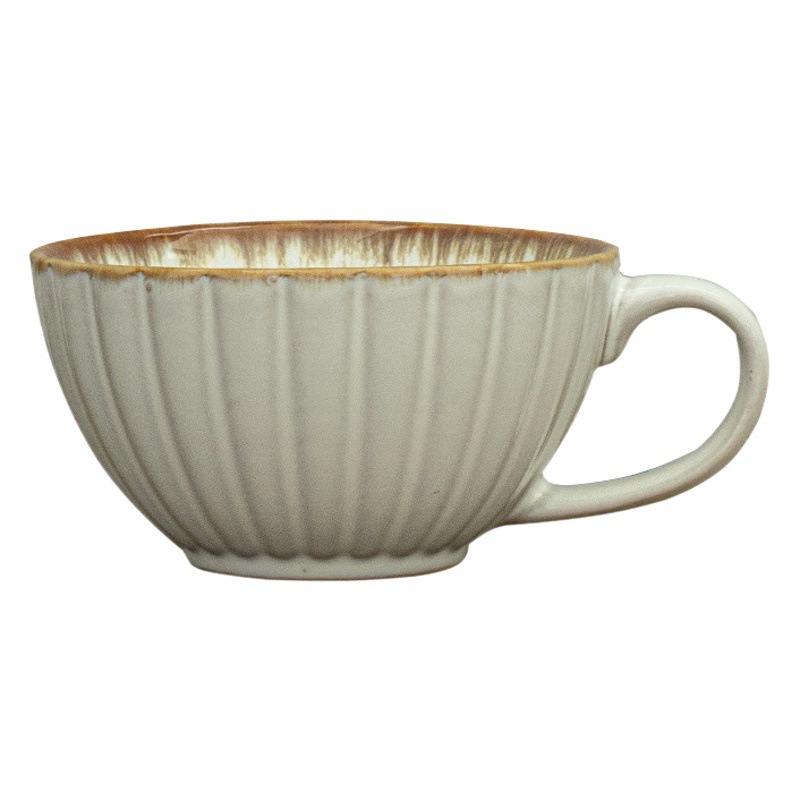 Taza de Desayuno Estilo Japonés, Vajilla de Cerámica para el Hogar, Taza de Gran Capacidad, Plato Retro, Taza de Agua Moderna, Taza al por Mayor