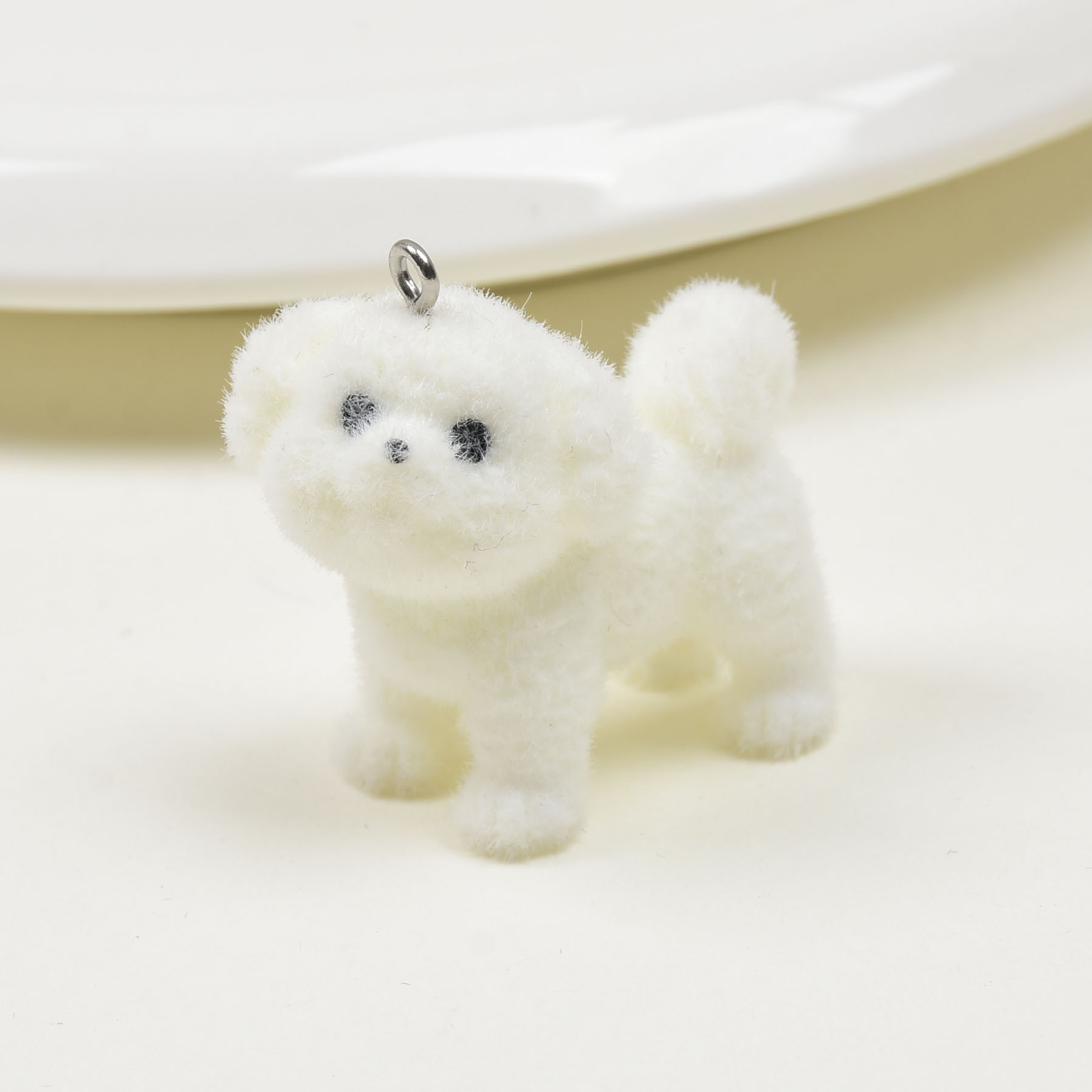 Dog Pattern All Seasons Season 1 Piece Flocking Dog Pendant