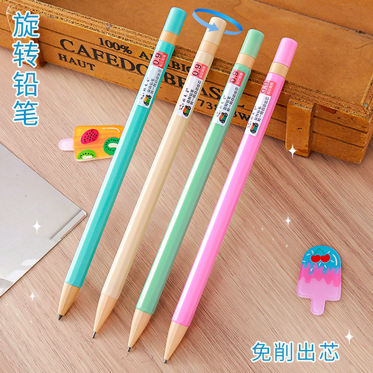 Hao Lai Xing Smart Pencil Escritura sin pelar constantemente Pencil de actividad Papelería creativa Estudiante Escritura Dibujo Pencil giratorio