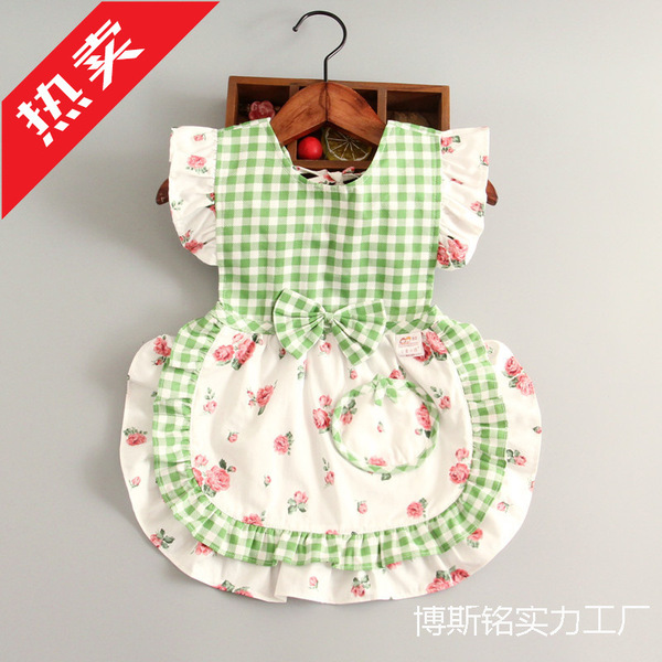 Waterproof apron girl's for food