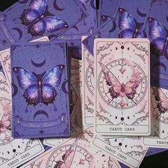 Tarot韦斯特经典高颜值78张塔桌罗新款学习塔牌紫色粉色蝴蝶卡牌