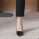 1012-5 high heels women 2024 new soft leather soft bottom not tired feet black shoes professional work shoes