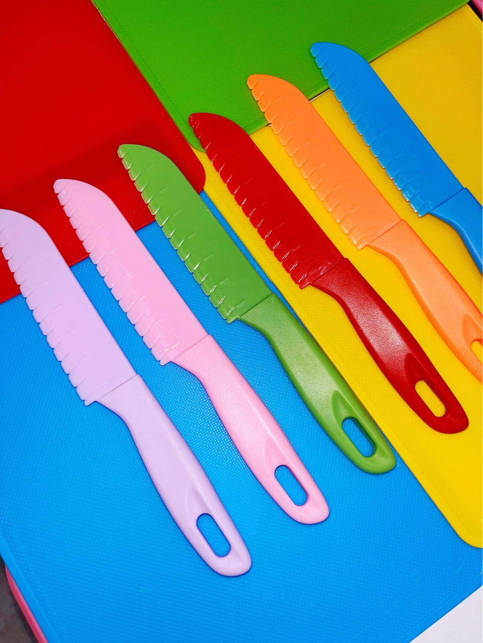 Cuchillo de plástico para niños cuchillo de fruta de jardín de infantes cuchillo de fruta de melón cuchillo de cocina de juguete de mano cuchillo para niños cuchillo traje