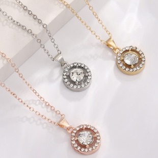 Cross-border new foreign trade best selling concentric circle jewelry Joker ladies necklace earrings ring factory in stock wholesale