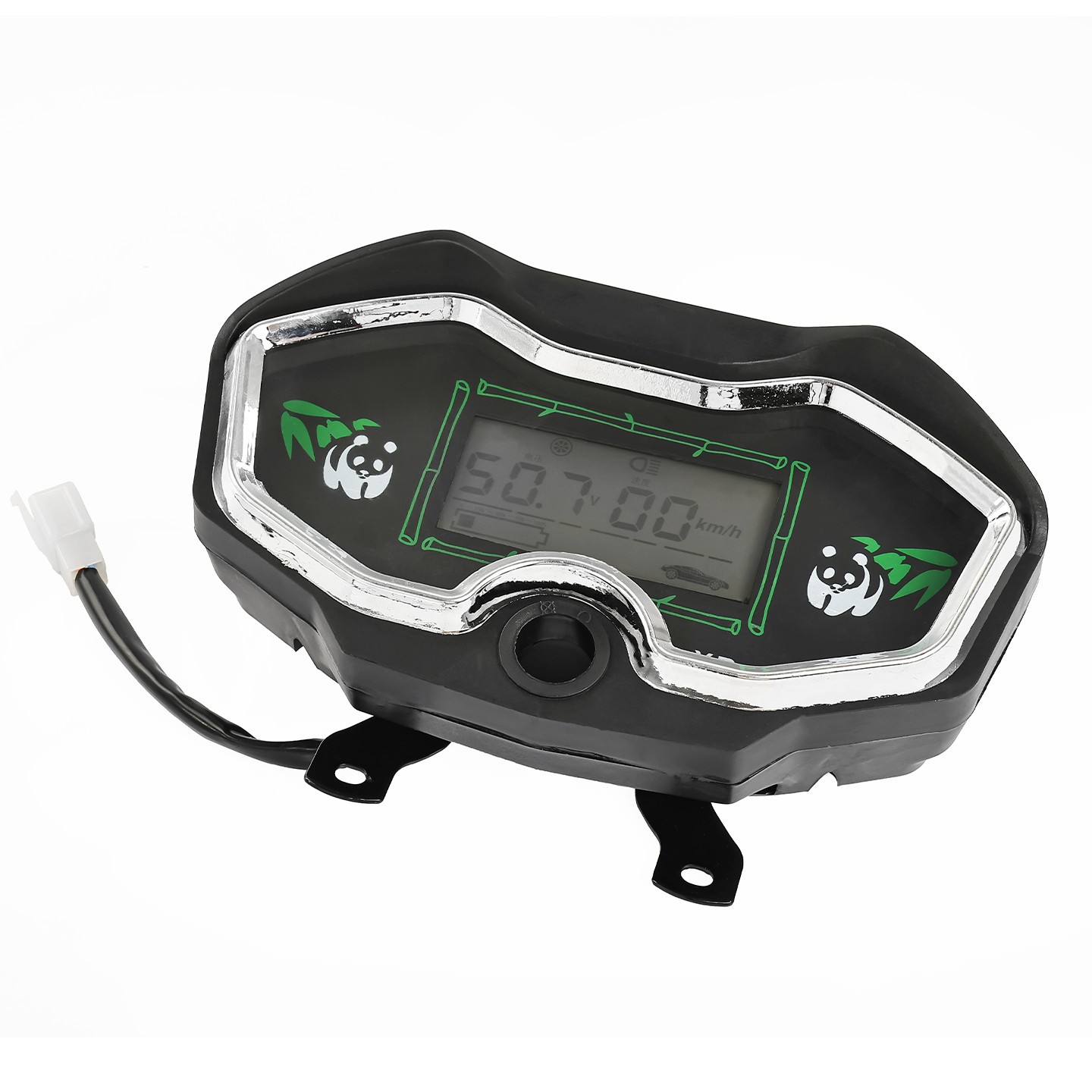 Instrumento LCD tipo panda universal Roadmaster Zongshen triciclo eléctrico indicador de potencia conjunto de medidor de código de 6 líneas