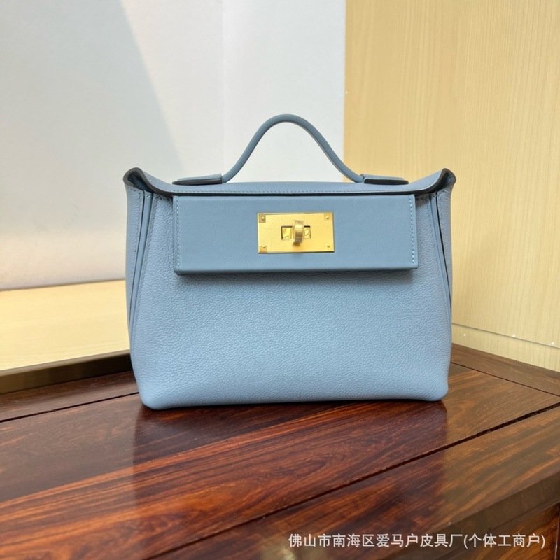 头层Swift皮蜡线手缝2424mini单肩手提斜挎包饺子包高品质轻奢包|undefined