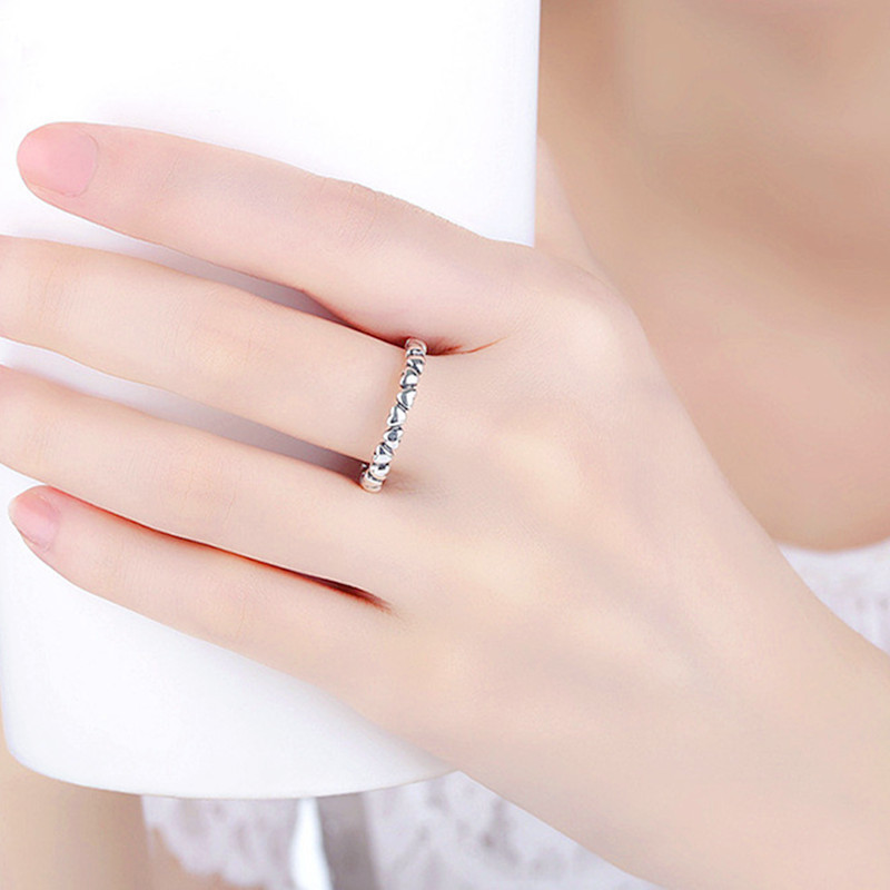 Simple heart-to-heart copper open ring wholesale