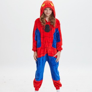 New striped pajamas suit long sleeve home wear cartoon animal animal costume flannel