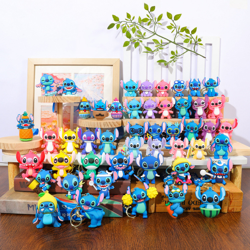 100 Classic Stitch Doll Keychain Accessories Pvc Doll Machine Holiday Gift Ornaments