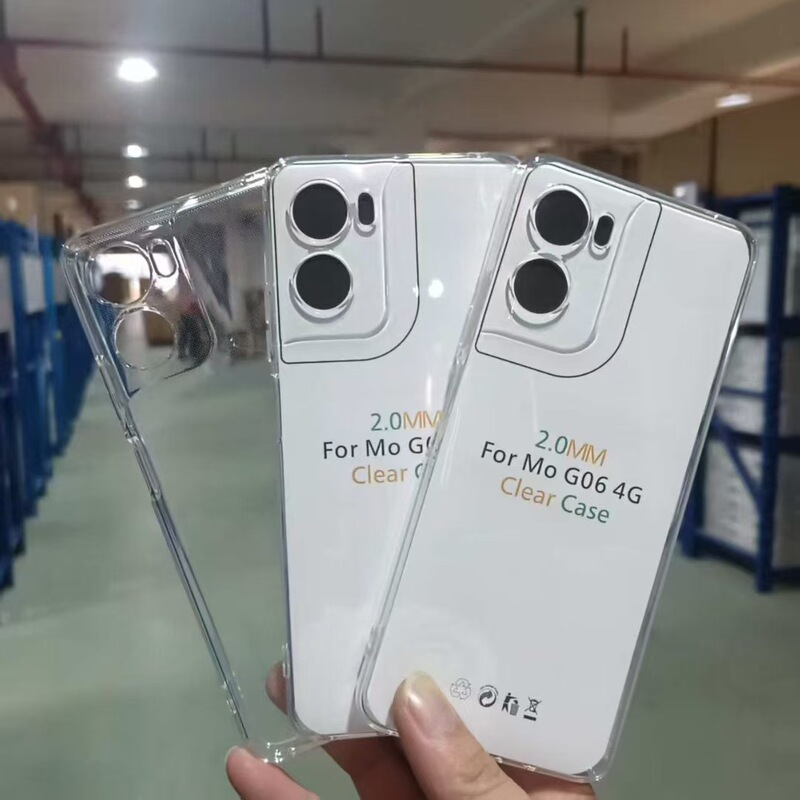 2.0mm Transparent Mobile Phone Case Suitable for Motorola Moto G06 Tpu Straight Edge Soft Case Anti-Fall Protective Cover