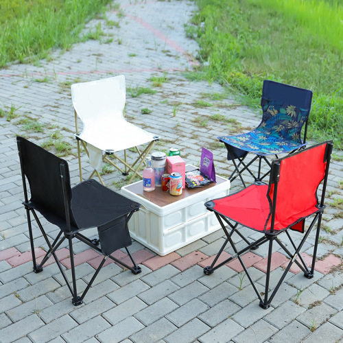 Outdoor folding chair, multifunctional folding fishing chair, camping art sketching backrest chair, camping chair wholesale
