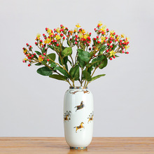 带花假金丝桃果仿真野果桑果红豆相思豆火龙珠新娘手捧花婚庆花艺