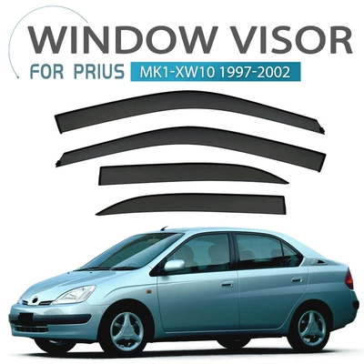 For Toyota PRIUS Rain and Sunny Windshield Car Window Rain Eyebrow Side Window Deflector PRIUS Window visor (Rain shield) - cross-border-fine-typing-without-logo-prius-mk1-xw10-1997-2002-no-bright-strips-kb-rain-shield-corner-protector