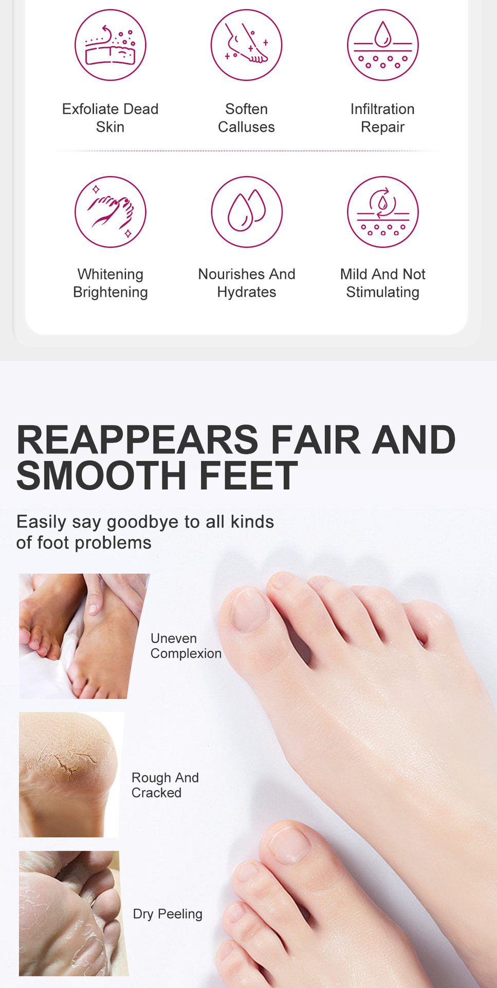 Letter Foot Care Simple Style Personal Care display picture 3