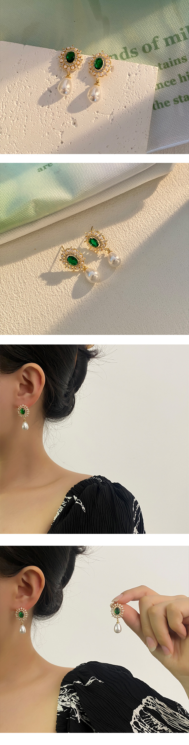 10g Weight 925 Sterling Silver Ear Needle Material Zircon Inlay Material Drop Earrings Classification 1 Pair Quantity Holiday, Daily Occasion Copper Material Color Block Pattern Women's Gender Inlay Design Elegant Style 1 Pair Elegant Color Block Inlay Copper Zircon Drop Earrings