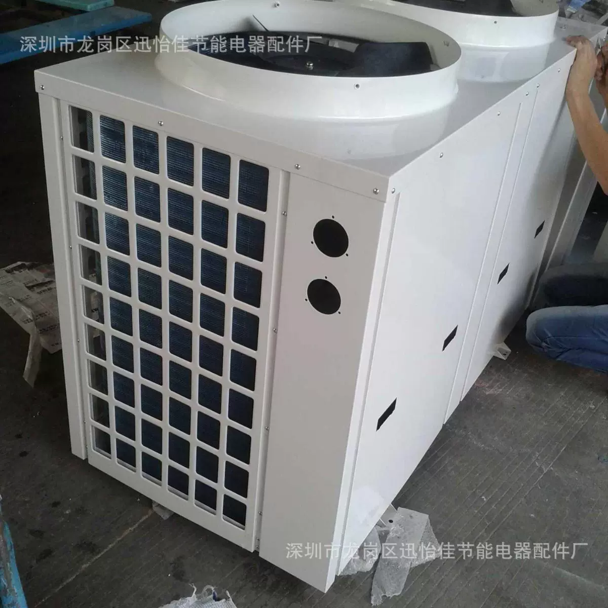 质量可靠 10P顶出风钣金双排L型蒸发器焊工艺管铜线电机风叶