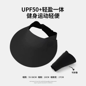 Sun hat ponytail cap, quick‑dry thin summer sun hat with ponytail opening and mask hook, adjustable