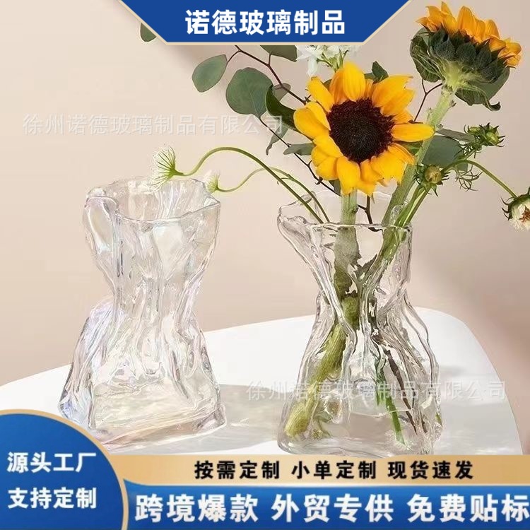 토크 작은 꽃병 고급 고급 장식 유리 꽃병 스타일 높은 가치의 수경 장식품 도매
