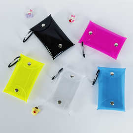 PVC糖果色塑料卡包零钱钥匙收纳包装袋 盲盒展示迷你便携遛娃挂包