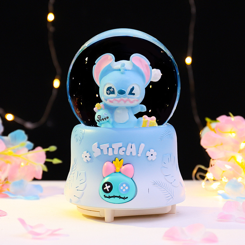 卡通水晶球发光小夜灯星空情书家居桌面摆件儿童生日礼物小礼品|undefined