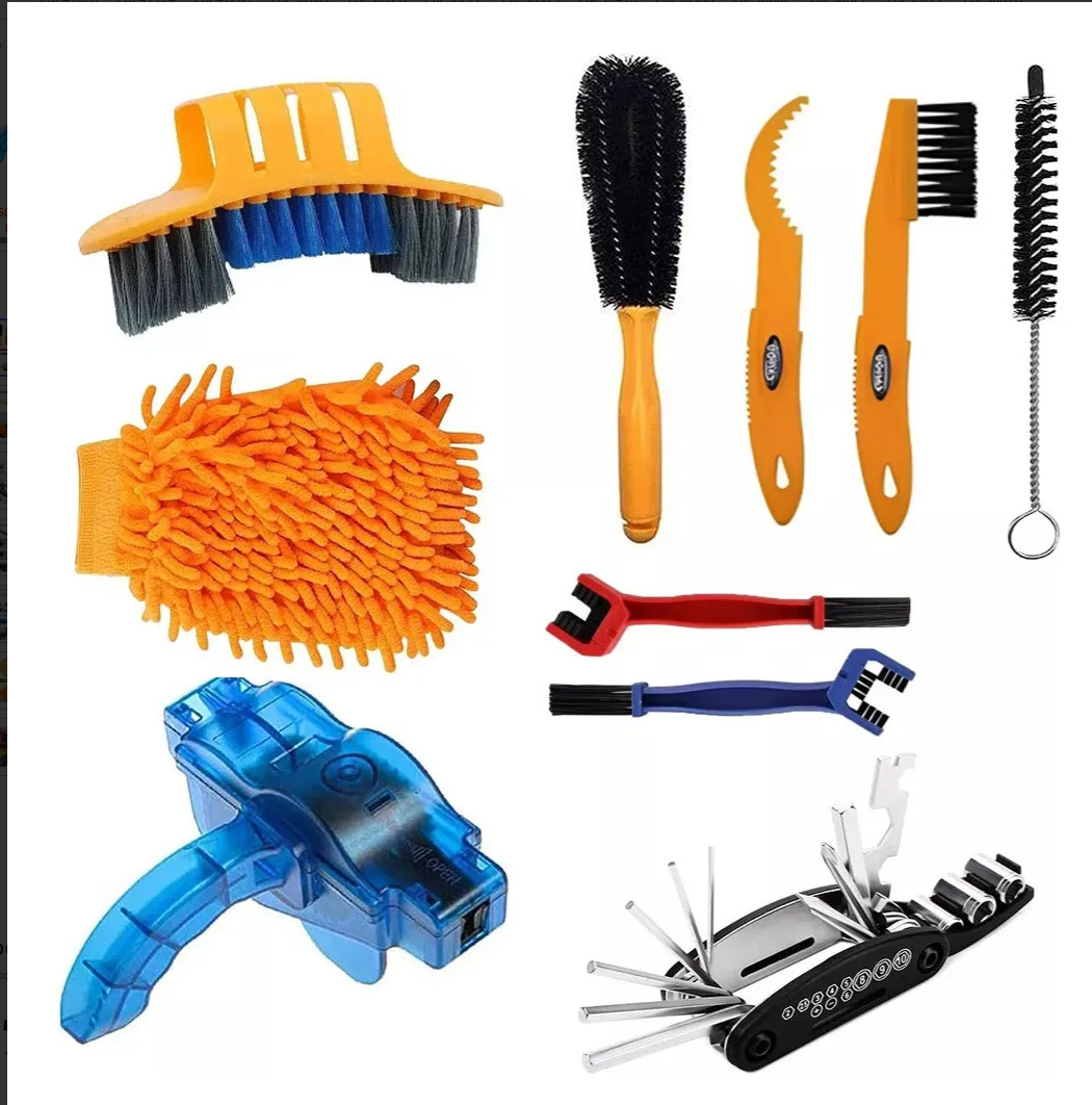 Bicicleta cadena lavadora limpiador traje cadena caja mountain bike accesorios herramienta de mantenimiento cepillo de limpieza