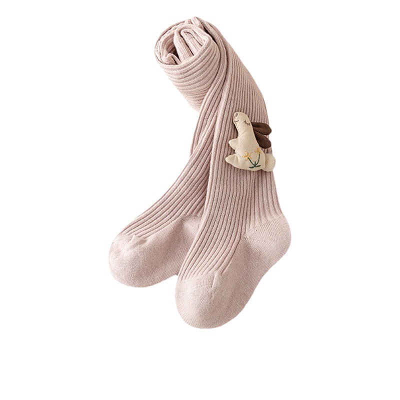 Clase un bebé polainas pantimedias de las muchachas primavera y otoño dibujos animados algodón princesa estilo color sólido pantimedias para niños al por mayor