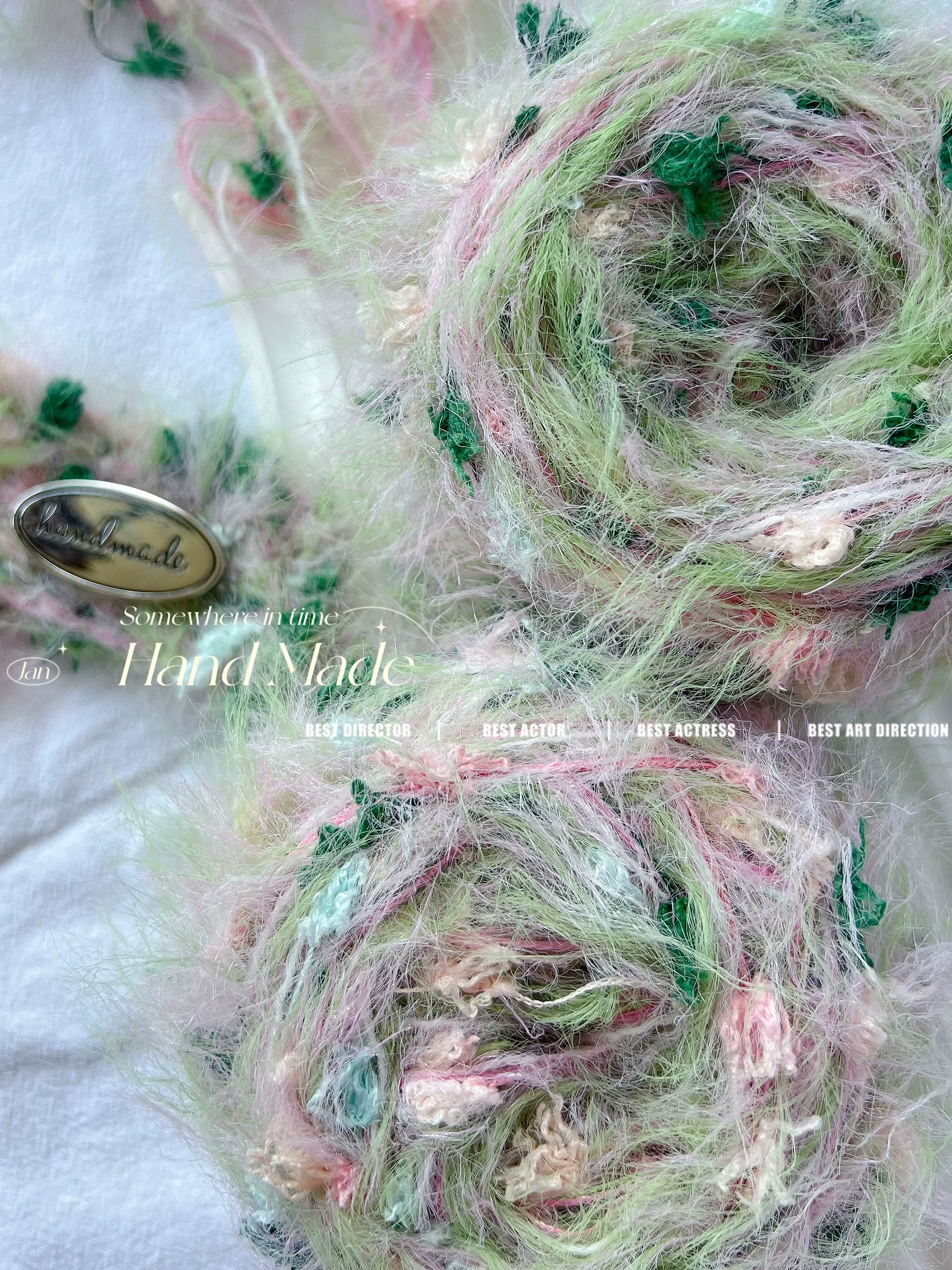 Тao Zhi Yao Yao Zhuo Zhuo Qi Hua 2025 Hand Mixed Thread Features Thread Stick Needle Crochet Knitting Wool Long Imitation Mink