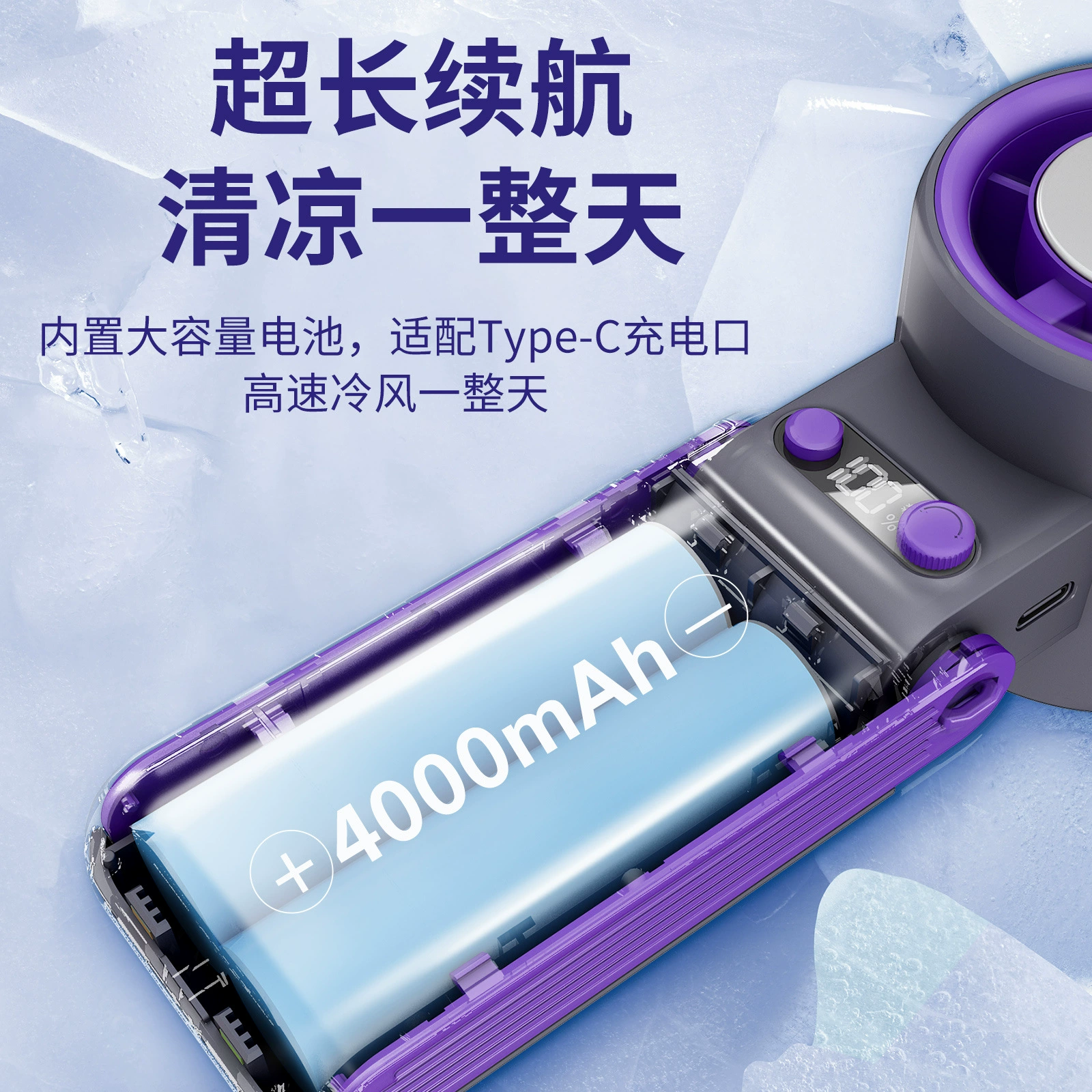 Handheld high speed folding table air fan, new collection