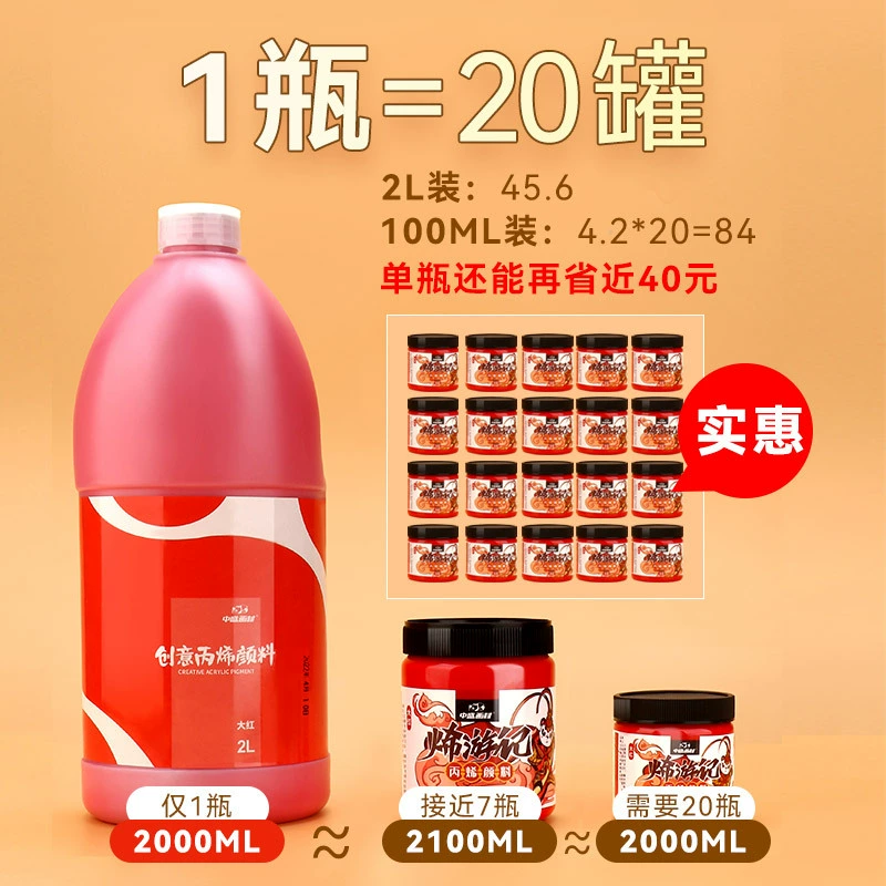 中盛画材 Pigment acrylic, capacious set, doll, wholesale