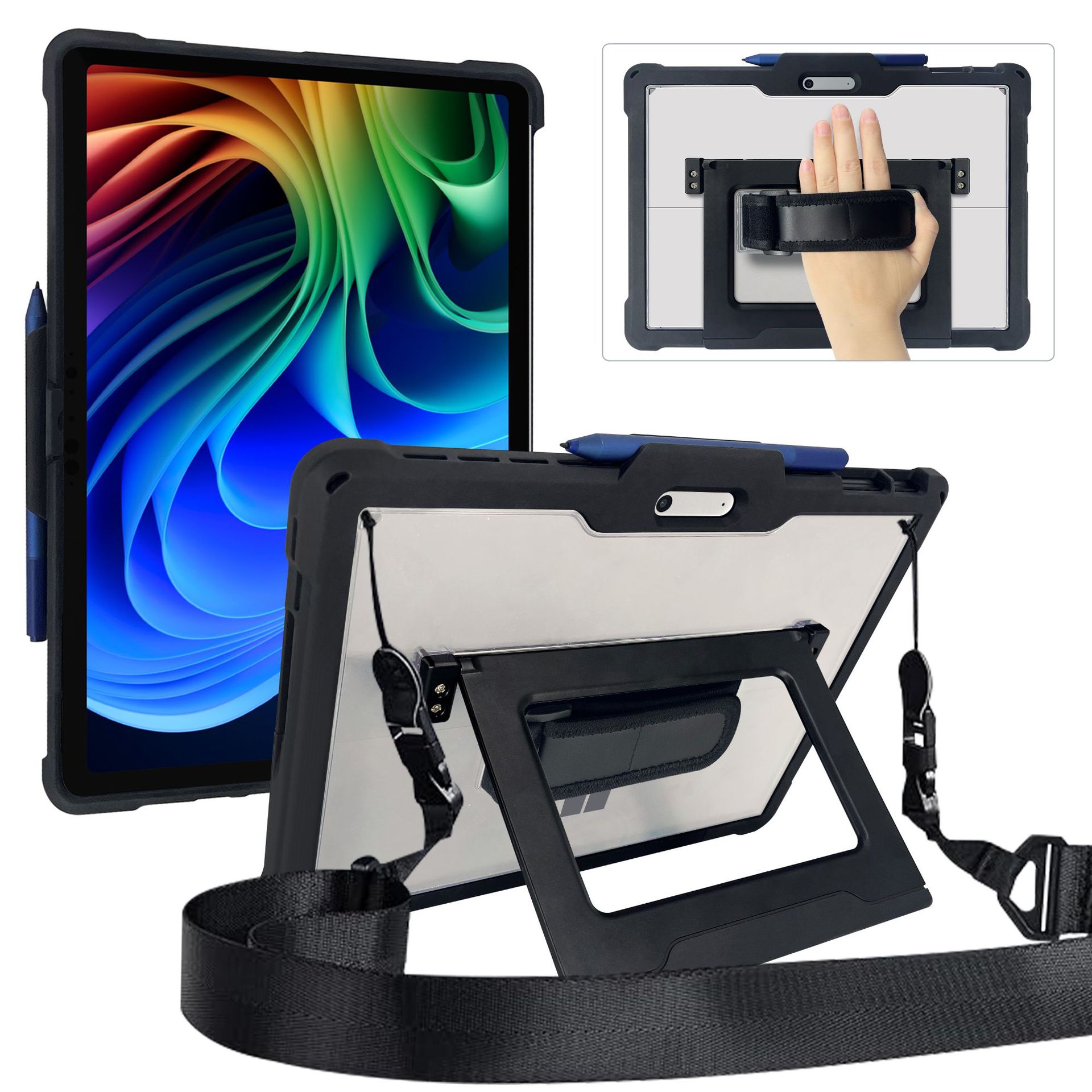 Suitable for Microsoft Surface Protective Case Pro9 10 11 Acrylic Transparent Pro7 Tablet Anti-Fall Case