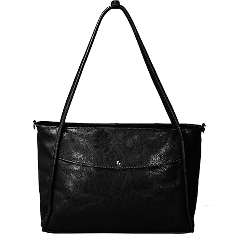 Large Handbag Faux Leather Work Bag with Zipper Laptop Weekend Travel Bag for Work Travel Large Handbag Faux Leather Work Bag with Zipper Laptop Weekend Travel Bag for Work Travel
