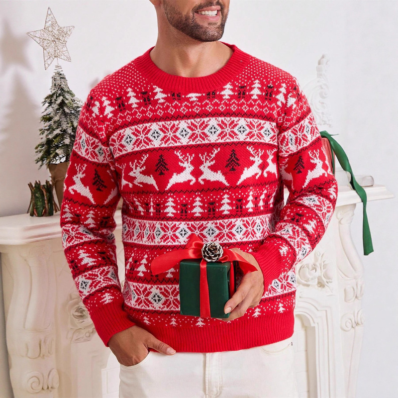 2025 Export European and American Cross-Border Men's Casual Fashion Christmas Series Round Neck Pullover 3D Digital Printed Sweatshirt 2025 Export European and American Cross-Border Men's Casual Fashion Christmas Series Round Neck Pullover 3D Digital Printed Sweatshirt