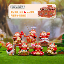 新款财星到我家盲盒玄关桌面摆件车载装饰创意收银台摆件厂家批发
