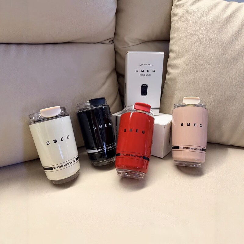 SMEG x Porsche collaboration insulated cup, portable travel cup, car coffee cup, 304 stainless steel, 2026 new model
