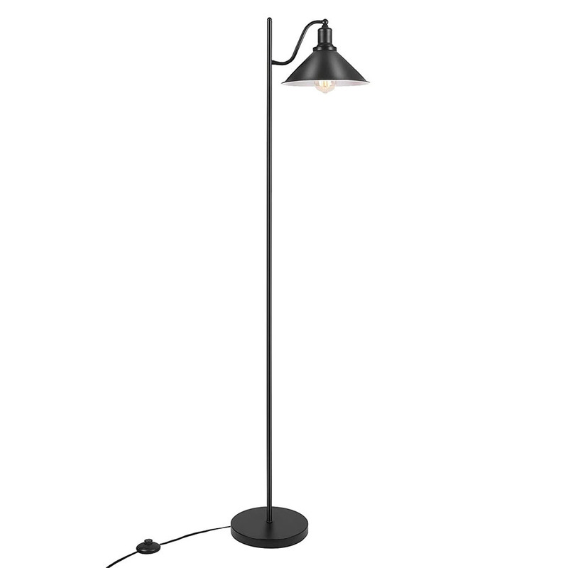 Retro floor lamp metal black vertical pole lamp suitable for office reading room living room farmhouse lamps