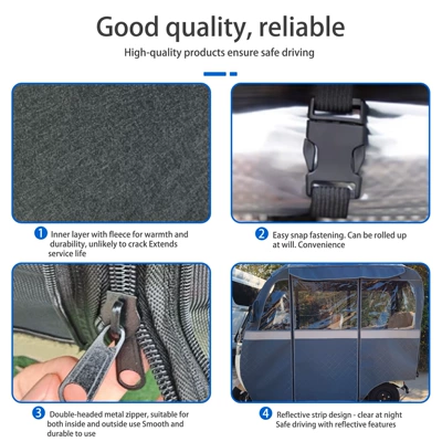 and Canopy, Windproof, Sunproof, and | Elektromobil üçün ön şüşə çətiri (günlük)