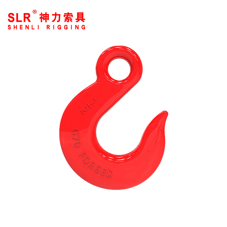 神力索具 合金钢锻造 眼型滑钩 喷塑眼型吊环吊钩 眼钩吊环