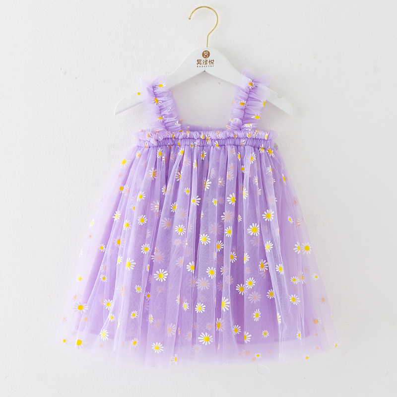 240g Weight Children's Dress Children's Clothing Type Knee-Length Dress Length Type Sleeveless Sleeve Length Mesh Dress Dresses Type Polyacrylonitrile Fiber Fabric Type High Waist Waist Line Casual, Daily Occasion U Neck Neckline Regular Fit Fit Type Printing Pattern Summer Season Girl'S Gender Princess Style Princess Printing Polyacrylonitrile Fiber Girls Dresses 5